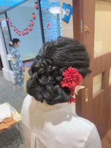 ヘアアレンジ　夏　浴衣　スタイル　カーム　青葉台