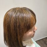 自宅染め、ヘナナチュラル(オレンジ)のビフォーアフター